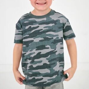 Kids Camouflage Tee - Green and Gray